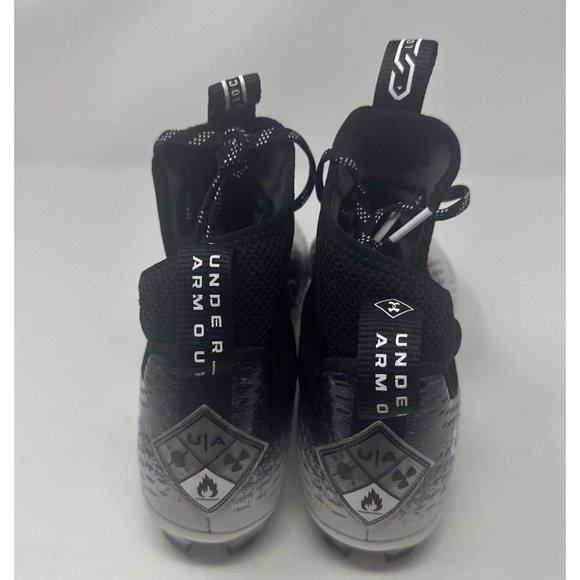 Under Armour Football Cleats Mens Size 13 Spotlight Lux 2.0 Black White - Picture 3 of 16